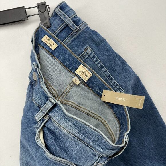 J Crew Jeans Men's 33x32 Blue 484 Denim Slim Fit Stretch Medium Wash Casual NEW - Picture 8 of 9